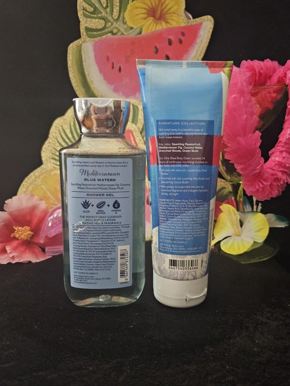 NWT Bath & Body Works Mediterranean Blue Waters 2-piece Set - Blue, White